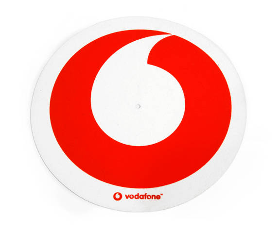 Bedrukte Slipmatten zoals gemaakt voor Vodafone